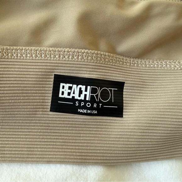 Beach Riot Ribbed Sports Bra in Tan - Picture 3 of 3